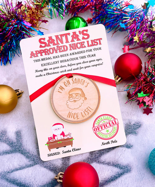 Santa Nice List Medal Christmas Eve Box Filler
