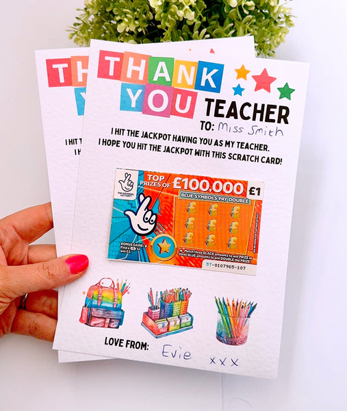 Teacher Scratch Card Holders