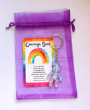 Courage Bear Keyring - Glitter Bear Design