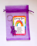 Courage Bear Keyring - Mixed Colour Design