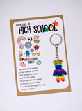 High School Good Luck Worry Bear Keyring