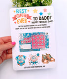 Personalised Fathers Day Scratch Card Holder