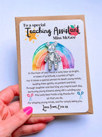 Personalised Thank You Teacher Pocket Bear