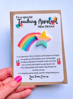 Personalised Thank You Teacher Lucky Pocket Star