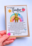 Personalised Thank You Teacher Pocket Bear