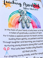 Personalised Thank You Teacher Pocket Bear