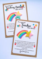 Personalised Thank You Teacher Lucky Pocket Star