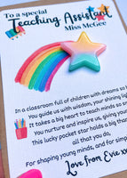 Personalised Thank You Teacher Lucky Pocket Star