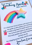 Personalised Thank You Teacher Lucky Pocket Star