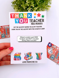 Personalised Teacher Lottery Scratch Card Holder