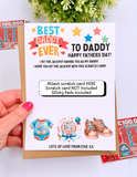 Personalised Fathers Day Scratch Card Holder