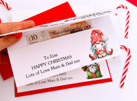 Personalised Christmas Money Wallet