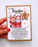 Personalised Christmas Teacher Little Pocket Star Hug