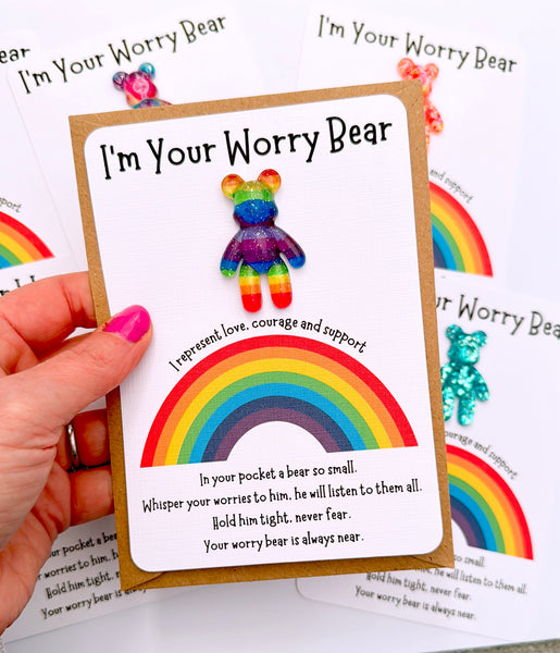 Rainbow Worry Bear