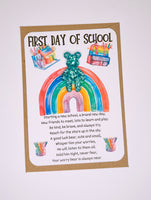 First Day Of Primary School Pocket Worry Bear