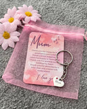 Mum Keyring Charm and Poem Card