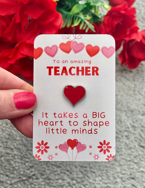 Teacher Heart Gift Badge - End Of Year Gift