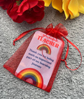 Teacher Rainbow Gift Badge - End Of Year Gift