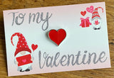 To My Valentine Red Keepsake Pin Badge