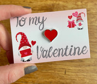 To My Valentine Red Keepsake Pin Badge